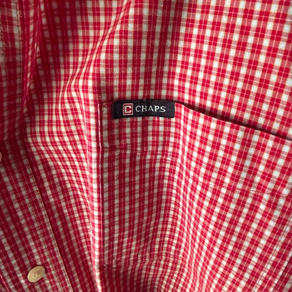 Nice red plaid Chaps shirt! Listed as men’s XXL. - Picture 3 of 5